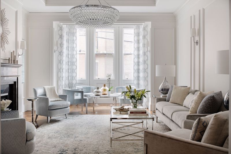Neutral-toned living room with modern furniture